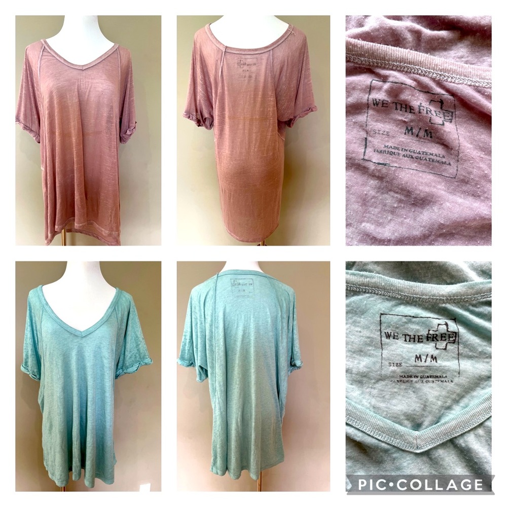 SET OF 2 WE THE FREE BY FREE PEOPLE TEES